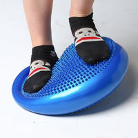 PVC Inflatable Green Massage Balance Cushion Wobble Disc Fitness Training Waterproof Pump