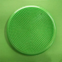 PVC Inflatable Green Massage Balance Cushion Wobble Disc Fitness Training Waterproof Pump