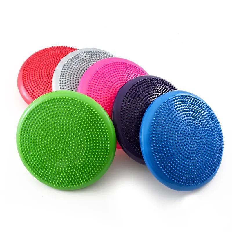 🎁 PVC Inflatable Green Massage Balance Cushion Wobble Disc Fitness Training Waterproof Pump (100% off)