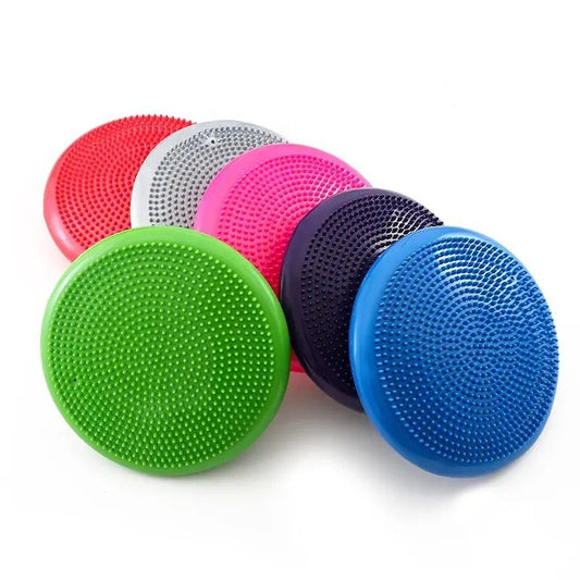 🎁 PVC Inflatable Green Massage Balance Cushion Wobble Disc Fitness Training Waterproof Pump (100% off)